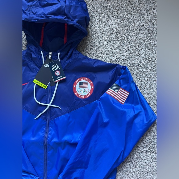 Nike Team USA Olympic Windrunner Hooded Jacket Men’s Small Blue NWT - Picture 2 of 6
